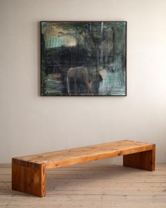 Scandinavian Modern Pine Bench - 4418562