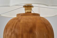 Scandinavian Modern Pine Table Lamp Scandinavia 1950s - 4456438