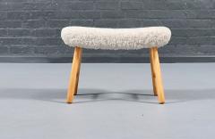 Scandinavian Modern Sheepskin Stool - 4710810