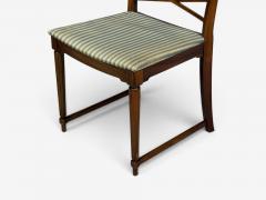 Scandinavian Modern Six Dining Chairs Beech Fabric Scandinavia 1900s - 4753327