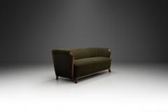 Scandinavian Modern Sofa with Dark Green Upholstery Scandinavia 1940s - 3893700