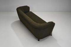 Scandinavian Modern Sofa with Dark Green Upholstery Scandinavia 1940s - 3893704