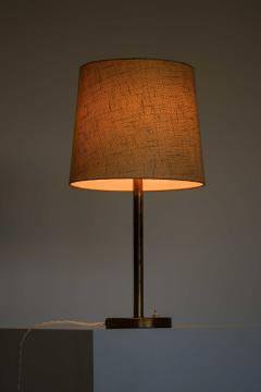 Scandinavian Modern Table Lamp in Brass and Opaline Glass 1950s - 4758837