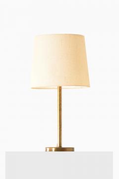 Scandinavian Modern Table Lamp in Brass and Opaline Glass 1950s - 4760376
