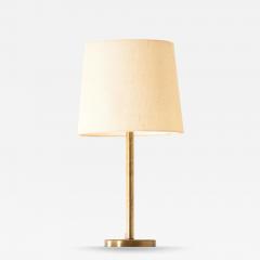 Scandinavian Modern Table Lamp in Brass and Opaline Glass 1950s - 4760377