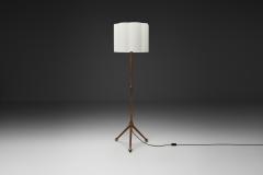 Scandinavian Modern Wood Floor Lamp with Tripod Base Scandinavia 1950s - 4566776