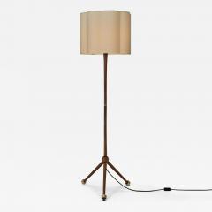 Scandinavian Modern Wood Floor Lamp with Tripod Base Scandinavia 1950s - 4569836