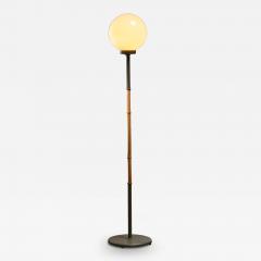 Scandinavian Modern metal and bamboo floor lamp - 3000399