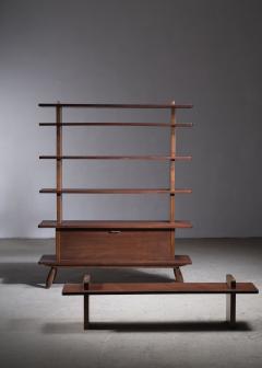 Scandinavian Modern teak bookcase with cupboard - 3126980