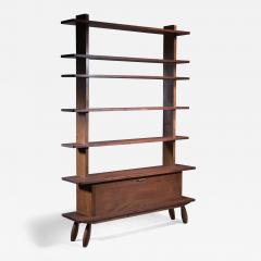 Scandinavian Modern teak bookcase with cupboard - 3130534