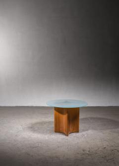 Scandinavian Modern wood and glass coffee table - 2929491