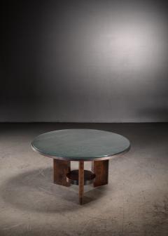 Scandinavian Modern wood and glass coffee table - 3137766