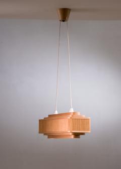 Scandinavian Modern wood and metal pendant - 2499610