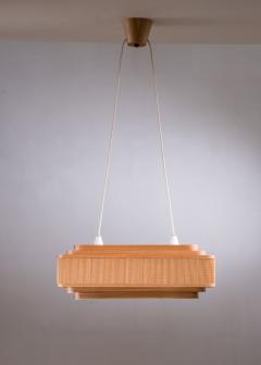 Scandinavian Modern wood and metal pendant - 2499613