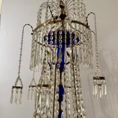 Scandinavian Neoclassical Six Light Crystal Chandelier circa 1800 - 4389723