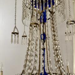 Scandinavian Neoclassical Six Light Crystal Chandelier circa 1800 - 4389724