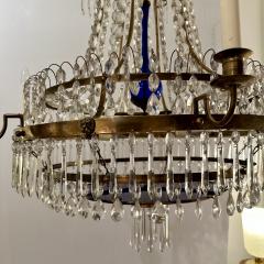 Scandinavian Neoclassical Six Light Crystal Chandelier circa 1800 - 4389727