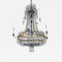 Scandinavian Neoclassical Six Light Crystal Chandelier circa 1800 - 4419405