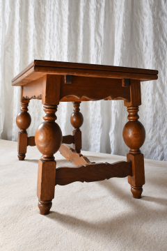 Scandinavian Oak Draw Leaf Refectory Style Coffee Table circa 1960s - 4808630