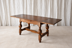Scandinavian Oak Draw Leaf Refectory Style Coffee Table circa 1960s - 4808631