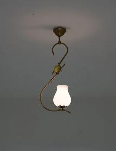 Scandinavian Pendant in Brass and Glass Swedish Modern - 3387031