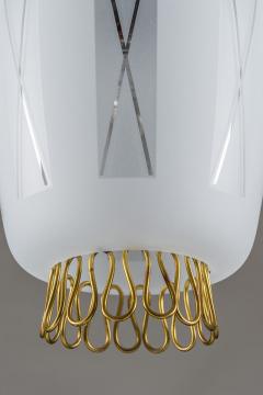 Scandinavian Pendant in Brass and Glass Swedish Modern Design 1940s - 898455