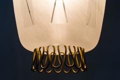 Scandinavian Pendant in Brass and Glass Swedish Modern Design 1940s - 898459