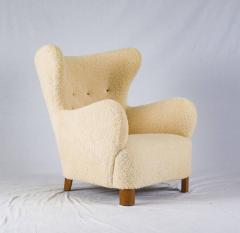 Scandinavian Sheepskin Lounge Chair - 221045