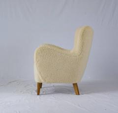 Scandinavian Sheepskin Lounge Chair - 224319