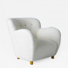 Scandinavian Sheepskin Lounge Chair - 291454