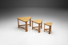 Scandinavian Solid Wood Nesting Tables Scandinavia ca 1970s - 2245566