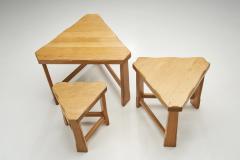 Scandinavian Solid Wood Nesting Tables Scandinavia ca 1970s - 2245593