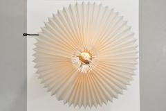 Scandinavian Table Lamp with Pleated Empire Lampshade Scandinavia ca 1940s - 3429676