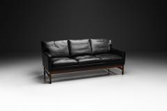 Scandinavian Three Seater Leather Sofa Denmark ca 1960s - 4717617