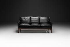 Scandinavian Three Seater Leather Sofa Denmark ca 1960s - 4717745