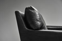Scandinavian Three Seater Leather Sofa Denmark ca 1960s - 4717751