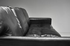 Scandinavian Three Seater Leather Sofa Denmark ca 1960s - 4717752
