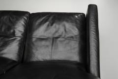 Scandinavian Three Seater Leather Sofa Denmark ca 1960s - 4717753