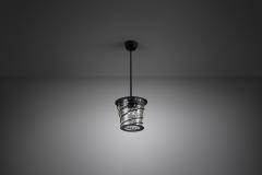 Scandinavian Tin and Glass Accent Ceiling Lamp Scandinavia 1920s - 3103587