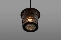 Scandinavian Tin and Glass Accent Ceiling Lamp Scandinavia 1920s - 3103590