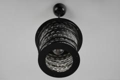 Scandinavian Tin and Glass Accent Ceiling Lamp Scandinavia 1920s - 3103600