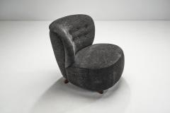 Scandinavian Upholstered Lounge Chairs with Beech Legs Scandinavia 1940s - 2746735