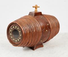 Scandinavian Willow Banded Barrel Flask - 4388300