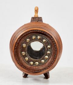 Scandinavian Willow Banded Barrel Flask - 4388304