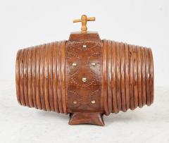 Scandinavian Willow Banded Barrel Flask - 4388306