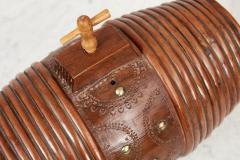 Scandinavian Willow Banded Barrel Flask - 4388307