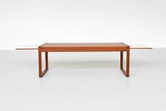 Scandinavian extendable coffee table in teak and white Denmark 1960 - 3790162