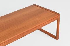 Scandinavian extendable coffee table in teak and white Denmark 1960 - 3790163