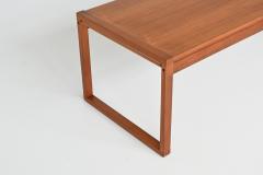 Scandinavian extendable coffee table in teak and white Denmark 1960 - 3790164