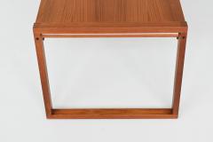 Scandinavian extendable coffee table in teak and white Denmark 1960 - 3790166